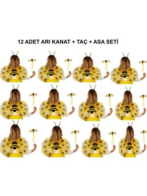 Senka Mey Ithalat® Okul Gösterileri Için Arı Kanadı Seti - Etkinlik Kanatları