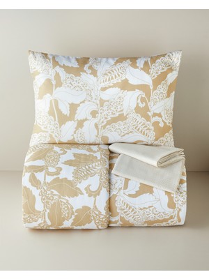 English Home Gentle Swirl Kolay Ütülenir Tek Kişilik Nevresim Takımı 160X220 cm Sarı