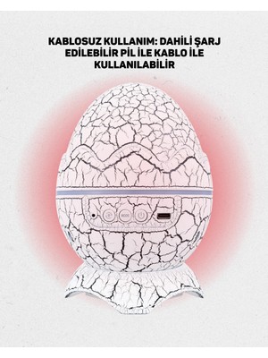 Senka Mey Ithalat® Bluetooth Bağlantılı Dinozor Yıldız Projektör Gece Lambası ve Uyku Yardımcısı