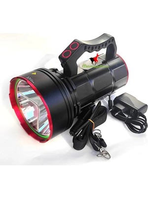 Senka Mey Ithalat® Powerdeks PD-7800 40 Şarjlı Güçlü El Feneri 40 Watt