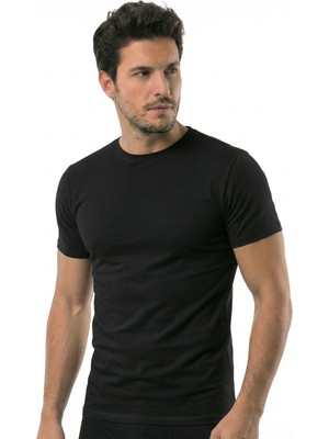 Öts Erkek T-Shirt Kapalı Yaka Yarım Kollu (%100 Pamuk)