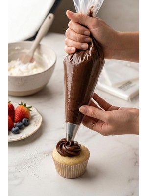 LTG Nova 50 Adet Tek Kullanımlık Şeffaf Krema Sıkma Torbası Seti