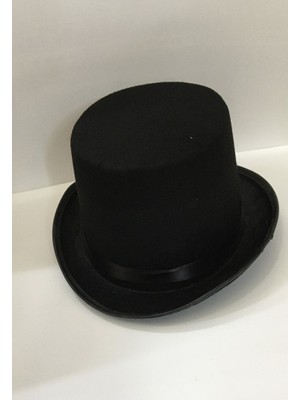 Esranın Dünyası Ikinci Kalite Yetişkinler Için Siyah Renk Ringmaster Sihirbaz Şapkası Fötr Şapka 15 cm Rsprd
