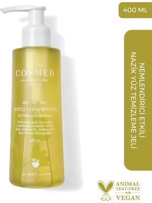 Cosmed Nemlendirici Etkili Nazik Yüz Temizleme Jeli / DAY TO DAY GENTLE CLEANSING GEL 400 Ml