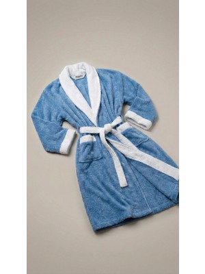 Minteks Ocean Row 100%Pamuk Battal / Büyük Beden Şalyaka Unisex Bornoz