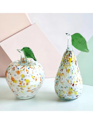 Felis Arte Dekoratif Elma / Armut Ikili  Set , Üfleme Cam Sanatı, Handmade