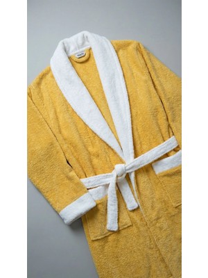 Minteks Ocean Row 100%Pamuk Battal / Büyük Beden Şalyaka Unisex Bornoz