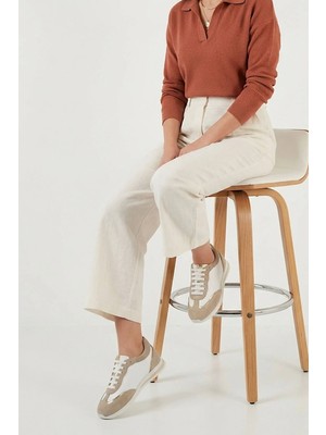 Ziya, Kadın Hakiki Deri Günlük Sneaker 1611022Z2718 Beyaz