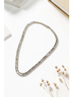Luna Jewelry Kadın 316 L Çelik Kristal Dalgalar Baget Kesim Su Yolu Kolye