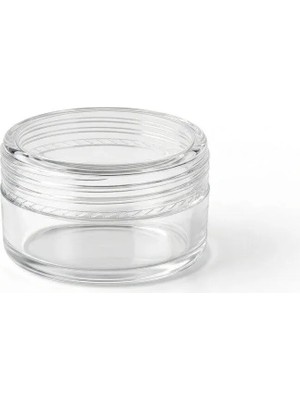 SPELT 3,8cm 10ml Şeffaf Kapaklı Mini Kavanoz Küçük Takı ve Mini Eşya Saklama Kutusu 2'li