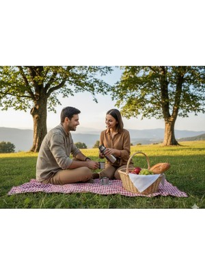 Cbr Melekeli Kargı Sepet No:1 Krem Kahverengi Renkli El Yapımı Dekoratif Sepet 40x32x20 cm