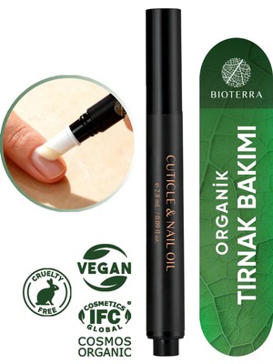 Bioterra Organik Tırnak Eti ve Tırnak Bakım Yağı Yumuşatıcı Özellikli Doğal Yağ