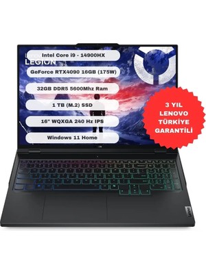 Lenovo Legion Pro 7 Intel Core i9-14900HX 32GB 1TB SSD 16GB RTX4090 16"WQXGA IPS Windows 11 Home 83DE002KTR