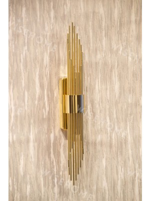wisehome Wise Home Lumina Gold Pilli Duvar Apliği – Modern Gold Dekoratif Işık