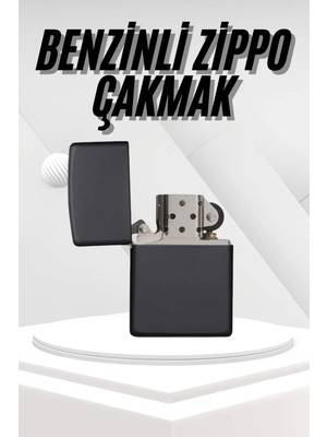 Astraltech Hediyelik Zarif  Siyah Benzinli Çakmak