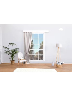 Vivense Massarelli Fon Perde Açık Gri Pilesiz 60X260