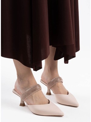 Kocadal Topuklu Bej Kadın Terlik TR08MS13B