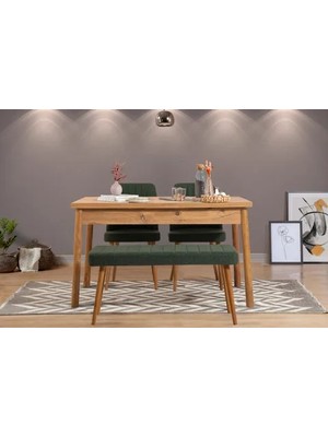 Vivense Stormi Masa Takımı, Atlantik Yeşil 1070, 120X75