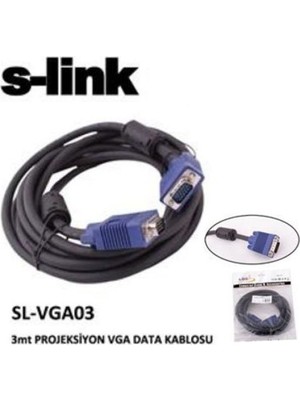 S-Lınk SL-VGA03F Monitör,vga,projektör E-D (3 Metre) Data Projeksiyon Kablo