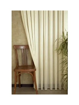 Vivense Etamin Şantuklu Tül Şampanya 1-2 Seyrek Pile 100X260