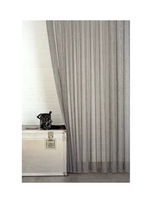 Vivense Massarelli Çizgili Tül Füme 1-3 Sık Pile 100X260