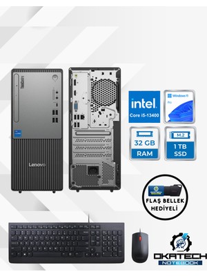 Lenovo Thinkcentre Neo 50T 12UB000BTR15 I5-13400 32 GB Ddr4 Ram    1 Tb SSD Windows 11 Pro Masaüstü Bilgisayar+Kıngston USB Bellek