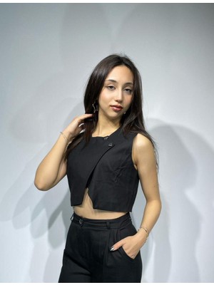 362 Fashion Butik Önü Asimetrik Yelek