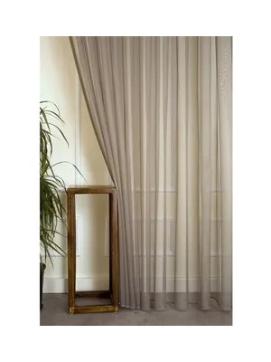 Vivense Massarelli Etamin Tül Kahve  1-2,5 Orta Sık Pile 100X260