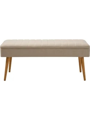 Vivense Vina Kumaşlı Sandıklı Bench, Atlantik Krem, 1005