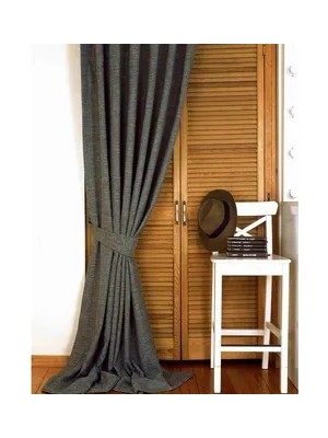 Vivense Fon Perde Keten Açık Gri 1-2,5 Orta Sık Pile 60X260