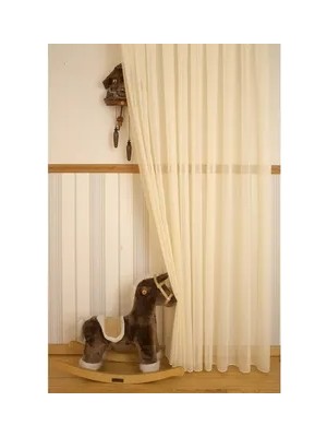 Vivense Pamuk Dokulu Tül Sarı 1-2,5 Orta Sık Pile 100X260