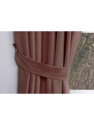 Vivense Massarelli Fon Perde Kahverengi 1-2,5 Orta Sık Pile 60X260