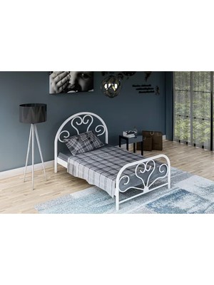 Vivense Baby Metal Karyola, Beyaz, 90X190, Gm 118