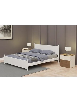 Vivense Gm Metal Çift Kişilik Karyola, Beyaz, 150X200