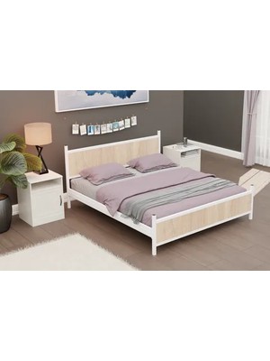 Vivense Gm Çift Kişilik Karyola, Beyaz Sonomo, 160X200