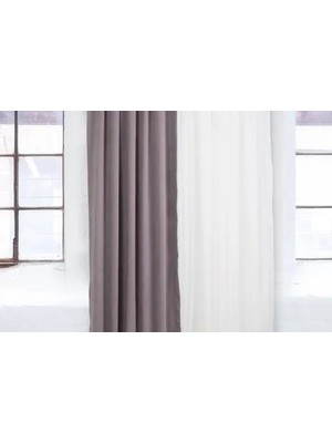 Vivense Massarelli Fon Perde Gri Pilesiz 260 cm 60