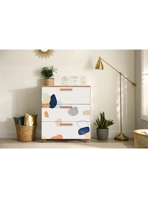 Vivense Leva Pied Şifonyer, Atlantik Beyaz