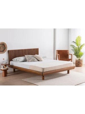 Vivense Luna Hendrick Ahşap Karyola, Ceviz, 160X200