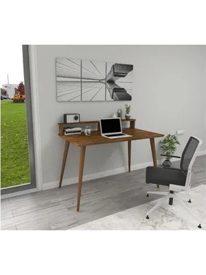 Vivense Woodface Kelly Doğal Ahşap Çalışma Masası, Ceviz