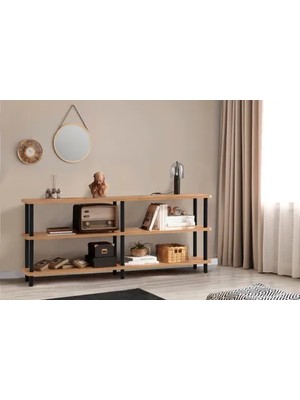 Vivense Dora Zen Kitaplık, Atlantik Siyah, 180X35