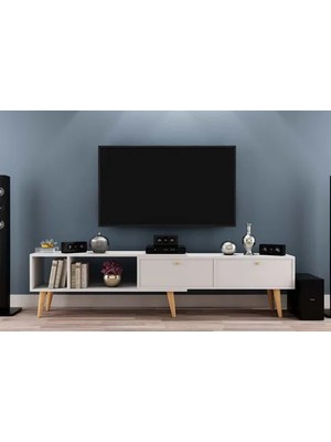 Vivense Evo Tv Ünitesi, Beyaz, 210 cm