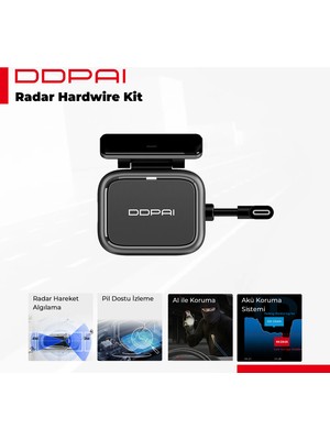 DDPAI N5 Dual Araç İçi Kamera ile Uyumlu Kablolu Radar Modülü Kiti – Yüksek Hassasiyetli Hareket Algılama