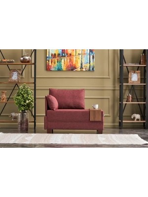 Vivense Fly Tekli Koltuk, Bordo, Sol Kollu