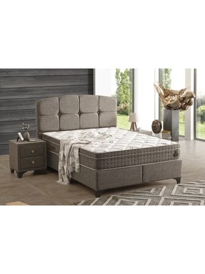 Vivense Tova Baza Başlık ve Yatak Seti, Keten, 150X200