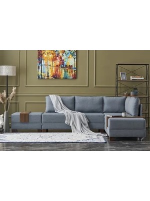 Vivense Fly Yataklı Köşe Koltuk, Mavi