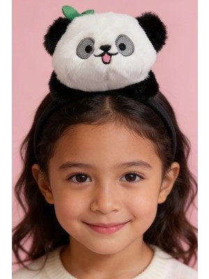 Katia & Bony Sevimli Panda Kulaklı Siyah Çocuk Taç