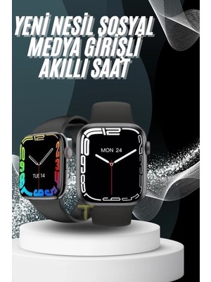 Calperia Yeni Model Akıllı Saat Dokunmatik Ekran Unisex Amoled Ekran 44 mm