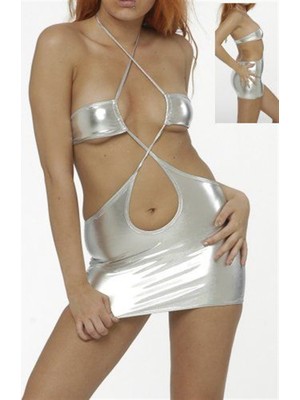 Esranın Dünyası TP060948 Lame Mini Elbise