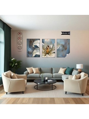 Akıllı Kağıt Statik Tutunma Özellikli Tablo - Poster Çiçek (Model- 83)