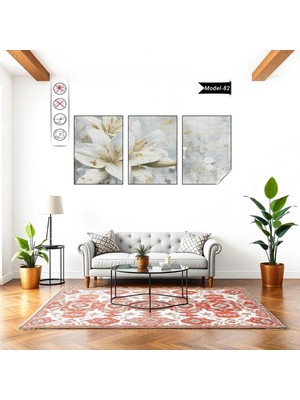 Akıllı Kağıt Statik Tutunma Özellikli Tablo - Poster Çiçek (Model- 82)
